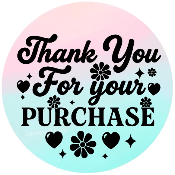 Thank You for Your Purchase Stickers – 2" Round Labels for Packaging – 100 PCS - Picture 3 of 15